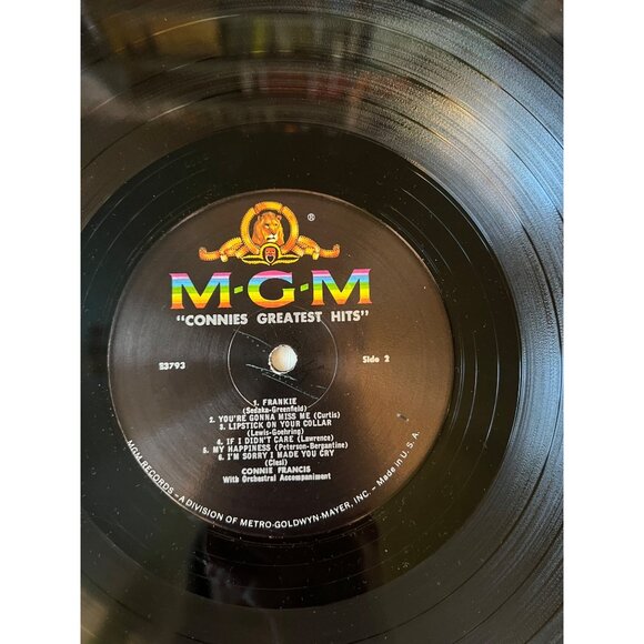 Connies Greatest Hits Vinyl Record MGM E3793 12" LP 1960 Classic Pop Album - Picture 5 of 5